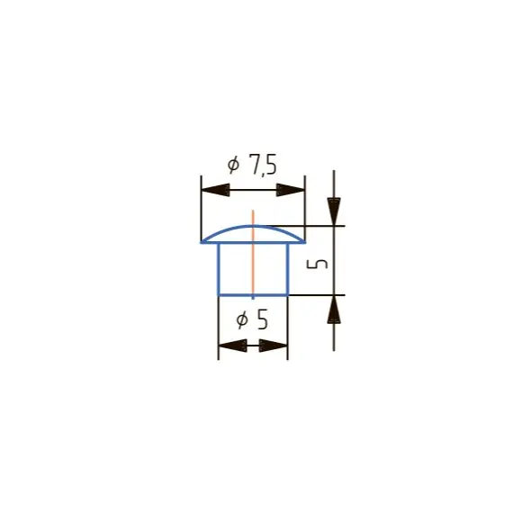 Заглушка D5мм вишня - 1