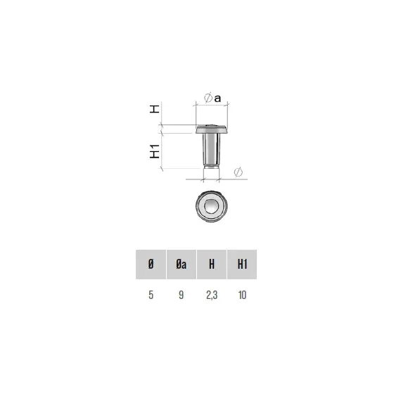 PR29PТ Бампер для мебели d=5 мм, прозрачный - 1