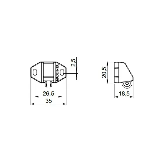 243.A000.01 Защелка роликовая Metalimpex, белый - 2