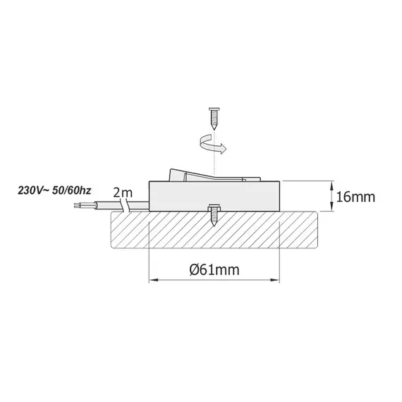 WYL-WM230-D-01 Выключатель WM230 с дистансом, провод 2 м - 1