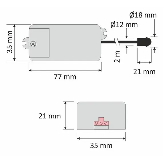 WYL-PIR-GD500-01 Выключатель PIR GD500 230VAC 500W - 2