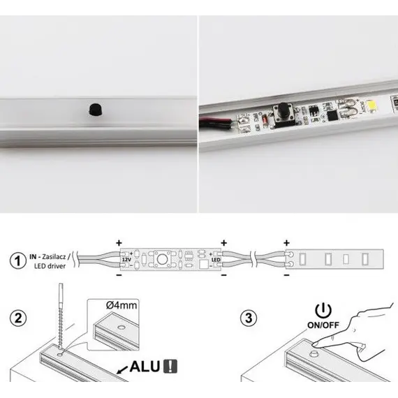 WYL-MS60-01W Выключатель в LED профиль MS60 Micro Switch 12VDC 60W - 2