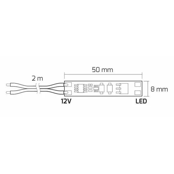 WYL-XC60-NI-01W Выключатель в LED профиль PCB XC60 12VDC 5A - 1