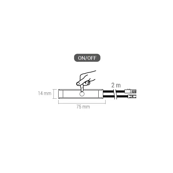 WYL-CT-BI-V16-01W Выключатель сенсорный MASTER 12VDC 36W, провод 2 м - 1