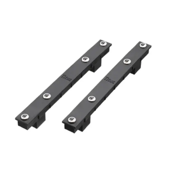 655-8018-390-00 Зажим с лого (2 шт.) для ящиков Tekform slimline 145 мм, черный