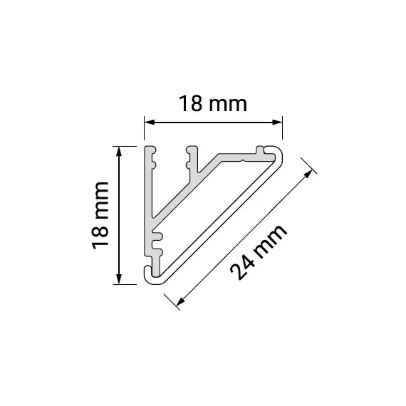 PROFIL-CORNERLINE-OP-2W Профиль для LED ленты PROFIL CORNER LINE 2 м, алюм, молочный рассеиватель - 2