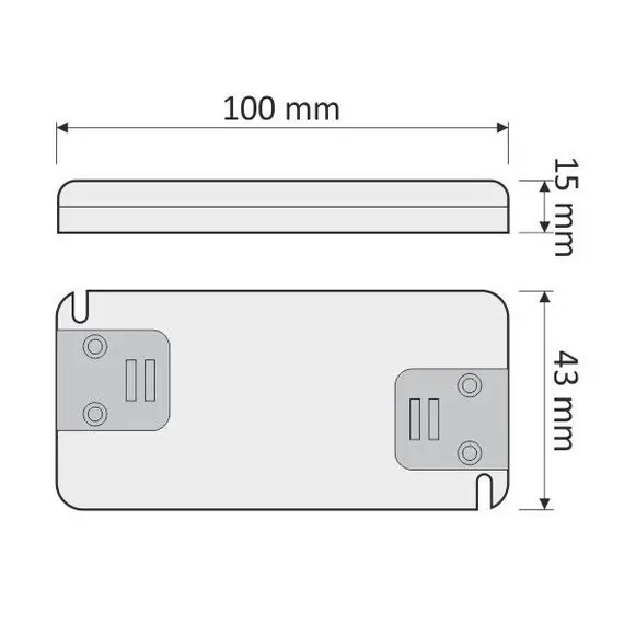 TRA-F-6W-T-01 Блок питания SLIM FLAT LED 6W 12VDC, без проводов - 1