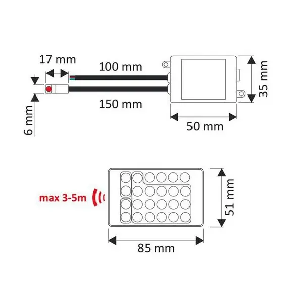 STER-RGB-12DC-IR-6A Контроллер LED RGB IR 12VDC 6A с пультом - 1