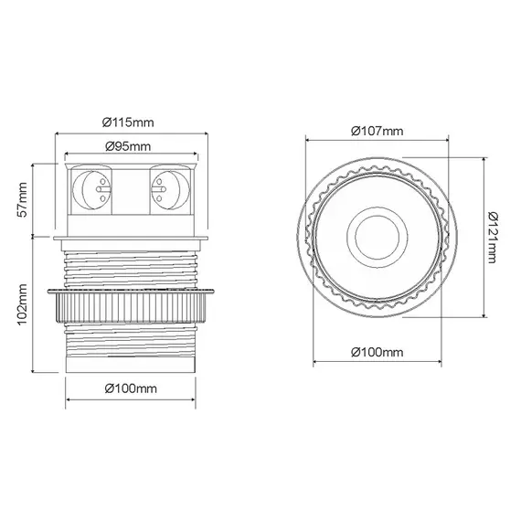 TETRABOX-4G-DE-01 Удлинитель TETRA BOX 4xSchuco(розетка), провод 1,5 м - 1