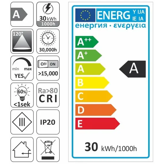 R-2835-300-20-30K-02 LED лента PREMIUM 300 LED 2835 IP20 8 мм 3000К 30W/5m CRI>80 - 3