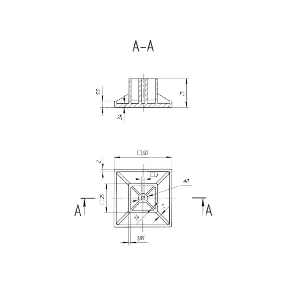 Ручка-кнопка К-8, венге - 1