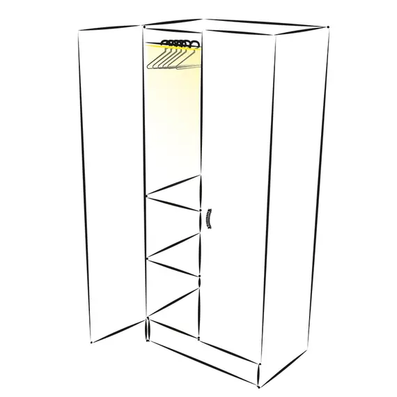 OP2-UCH-REL-SZ-01W Крепление для штанги PROFIL RELING LED (компл. 2 шт + 6 шурупов) - 3