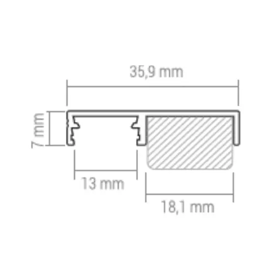 PROFIL-FLOORLINE-OP-2M-W Профиль для LED ленты PROFIL FLOOR LINE 2 м, алюм, молочный рассеиватель - 2