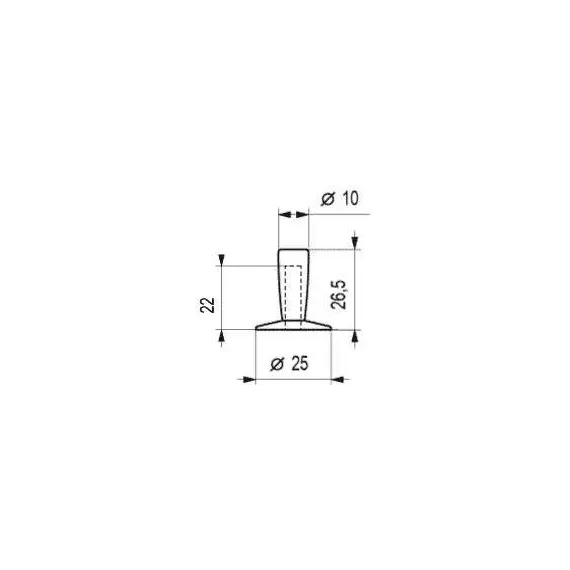 Ручка-грибок B-008 000 Me золот.мат/Me золот.мат - 1