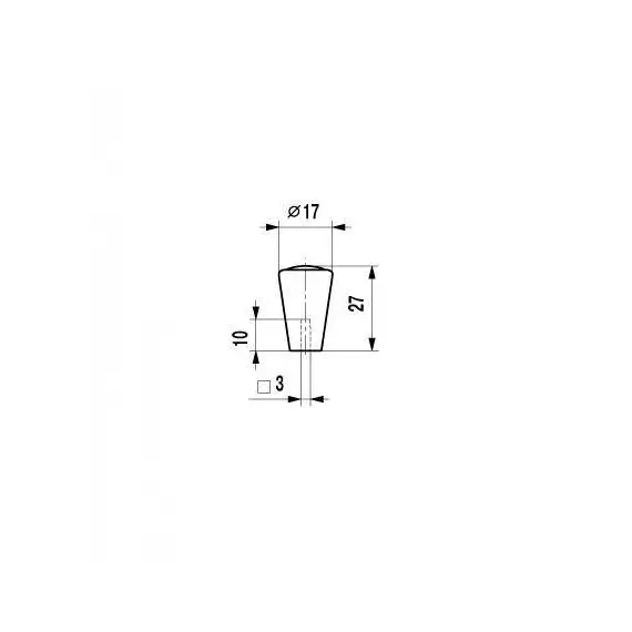 Ручка-грибок B-005 000 черный (ЛКП) - 1