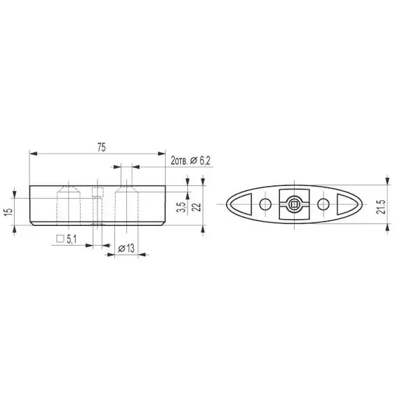 Промежуточная опора X-008 022 St светлый - 1