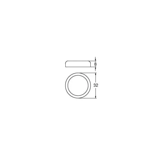 245-0654-390-00 Декор к петле MINI для стекла черный круглый - 1
