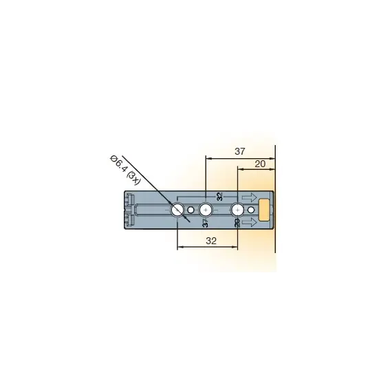 915-4175-381-00 Пластина прямая для толкателя Push Latch - 1