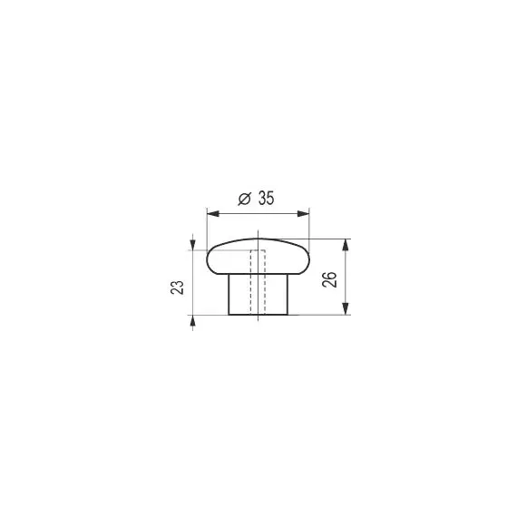 Ручка-грибок B-001 000 Me золот.матовый - 1