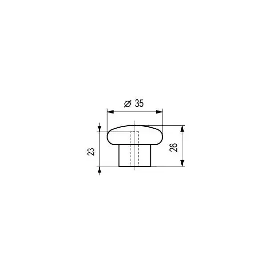 Ручка-грибок B-001 000 никель матовый - 1