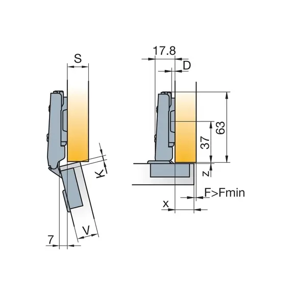 248-0T70-050-00 Петля S-type Plus 110/48/0 мм - 5