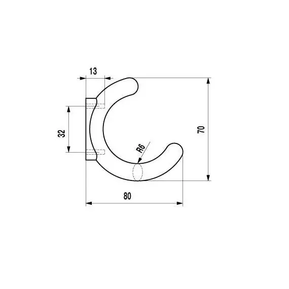 Крючок K-004 010 корень глянцевый - 1