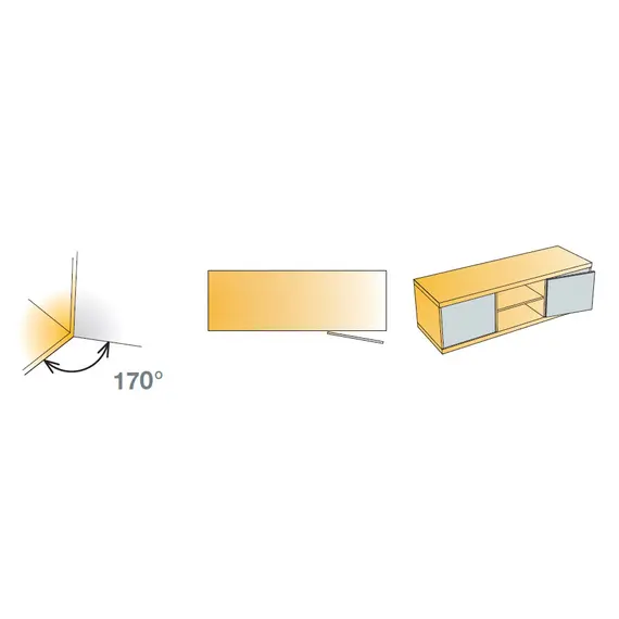 701-0ET4-054-00 Петля T-type-i 170/45/0 мм с cистемой ускоренной сборки Easy-fix - 2