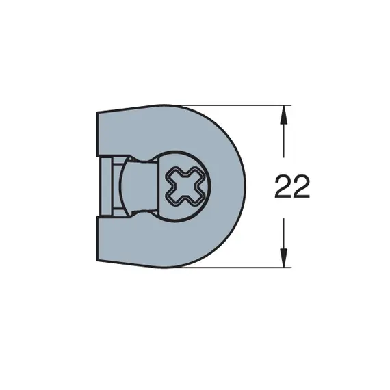 006433-831-001 Эксцентрик мебельный CAMFIX EXP S6-19MM коричневый (сверху) - 3