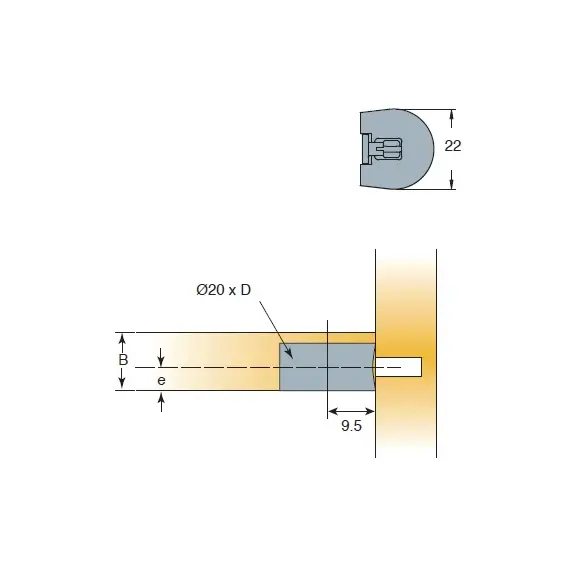 006471-831-001 Эксцентрик пластиковый WEDGEFIX EXP S6- 12MM коричневый - 2