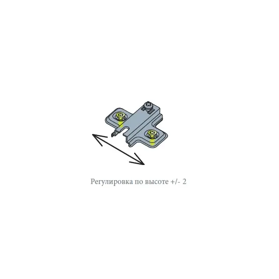 244-0L29-050-N1 Монтажная планка петли B-Type F0 мм под шурупы - 5