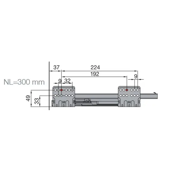 655-8E30-150-00 Выдвижной ящик Tekform slimline DW70 300 мм, цвет белый - 4
