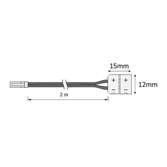 MO-LF08-2M-D2 Коннектор для LED ленты 8 мм, провод 2 м, мини-штекер - 1