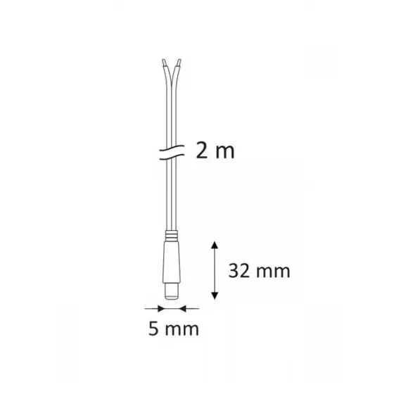 PRZ-2M-WTY-JACK-01W Провод 2 м 2x0,35мм2 с коннектором  Jack - 1