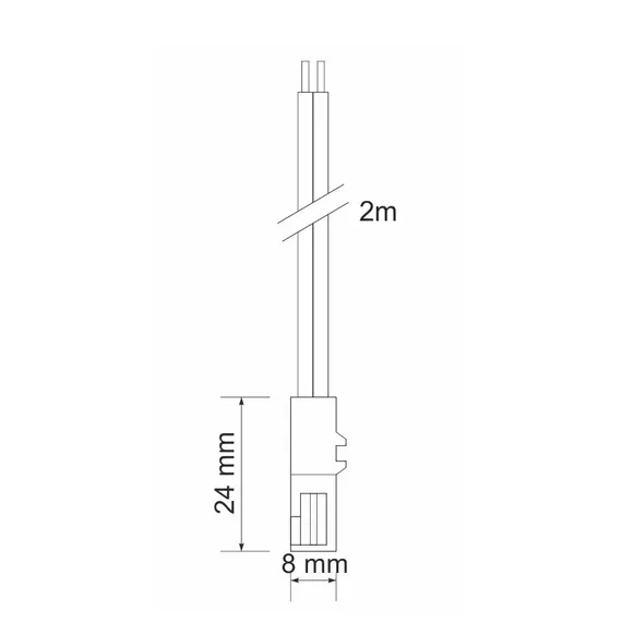 OKSZ-2M-LED-ZEN-BI Провод 2 м 2x0,22мм2 с мини-гнездом, белый - 1