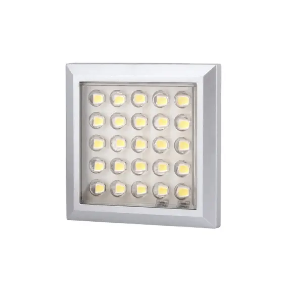 SQUARE-XL-AL-60K-01 Светильник LED SQUARE XL, 2,0W 12VDC 25LED 3000К, провод 2 м, алюминий