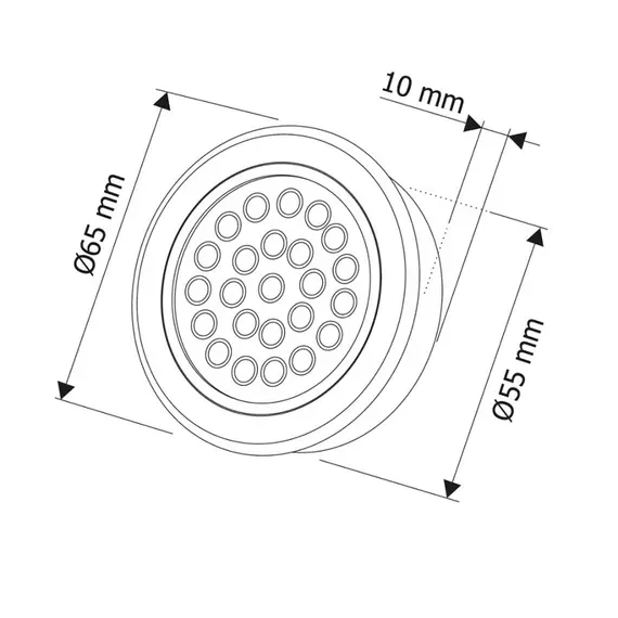 OVAL-2W-AL-40K-01 Светильник LED OVAL 2,0W 12VDC 4000K, провод 2 м, алюминий - 1
