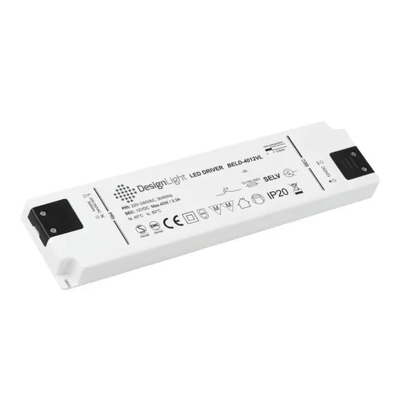TRA-F-40W-T-01 Блок питания SLIM FLAT LED 40W 12VDC, без проводов