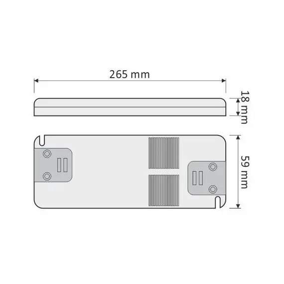 TRA-F-60W-T-01 Блок питания SLIM FLAT LED 60W 12VDC, без проводов - 1