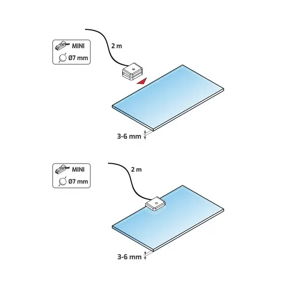 KLIPS-3D-CZ-30K-01 Светильник LED KLIPS 3D 1,1W 12VDC 3000К, провод 2 м, черный - 2