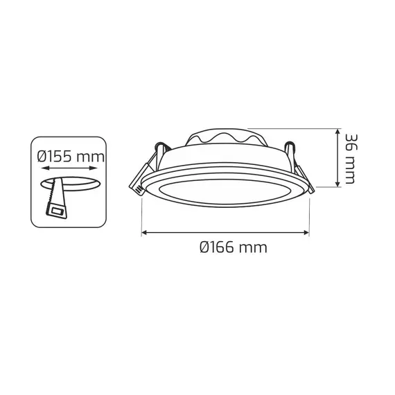 APOLLO-12-30K-02 Светильник LED APOLLO 12W 230VAC 3000К - 5
