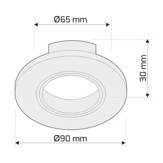 RINGO-CZ-01 Комплект светильник RINGO (без LED) + розетка GU10, черный - 3