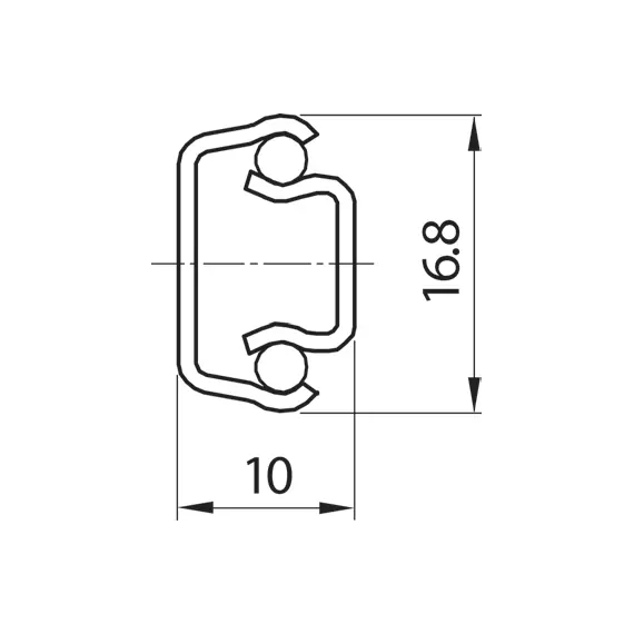 Направляющие шариковые, 17 мм, 310 мм, врезной монтаж, 3/4 выдв. 610-1731 - 2
