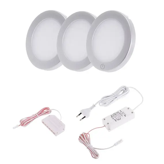ZSENS-M-3P-AL-30K-01W Комплект светильник LED (SENSO 2 шт., SENSO MASTER 1шт.) 3000К, блок питания