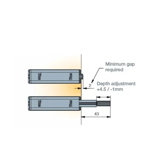 915-0X59-381-K2 Толкатель Push Latch с прямой пластиной - 6
