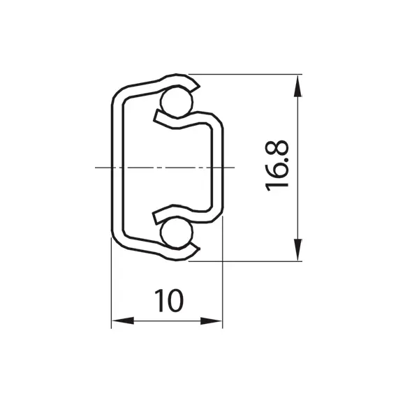 Направляющие шариковые, 17 мм, 182 мм, врезной монтаж, 3/4 выдв. 610-1718 - 2