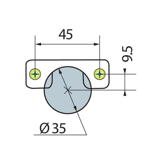 248-0N38-050-TL Петля B-type 45 градусов 110/45/9 мм - 5