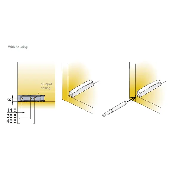 915-7193-383-00 Корпус для толкателя PushOpen длинного (темно-серый) - 4