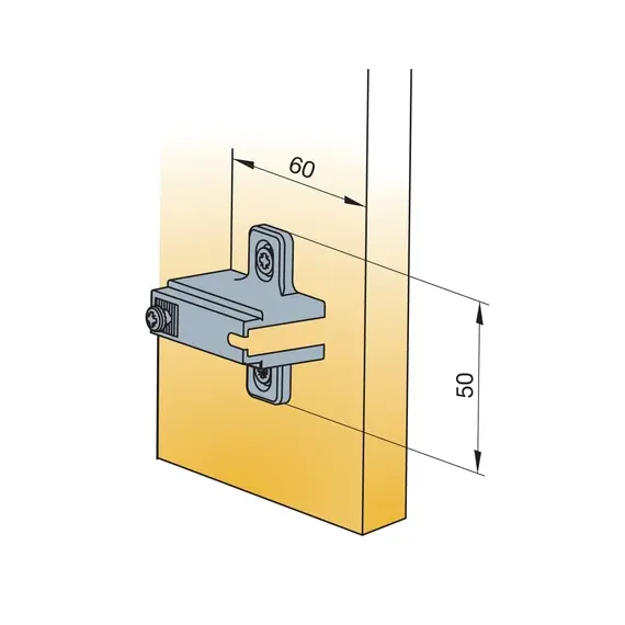 244-0914-650-00 Монтажная планка петли BASIC F6 мм с винтами 6,3х13 мм - 3