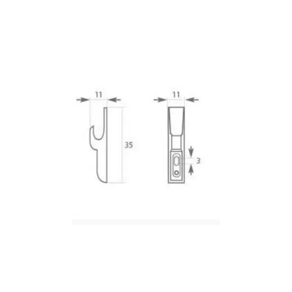 188 Защелка мебельная MINI LATCH (никель) - 3