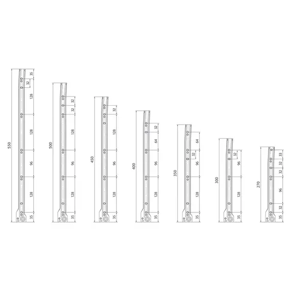 607-0945-877 Метабокс, 86х450 мм,1 мм, цвет белый - 1
